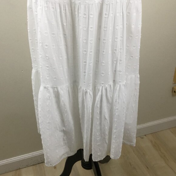 MinkPink Swiss Dot White Maxi Dress m - Picture 4 of 9